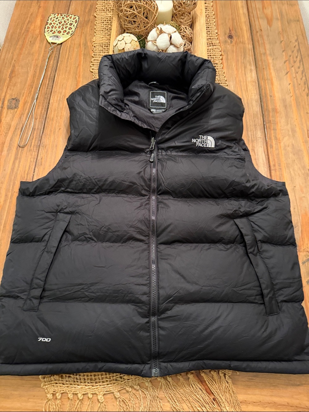 NORTH FACE 700 DOWN VEST NO FLAWS WORN 2 TIMES MINT CONDITION BLACK MENS XL